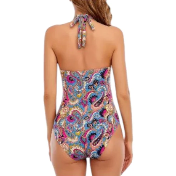 Lucky Brand Paisley Poolside Charm One-Piece Swimsuit - Picture 2 of 7